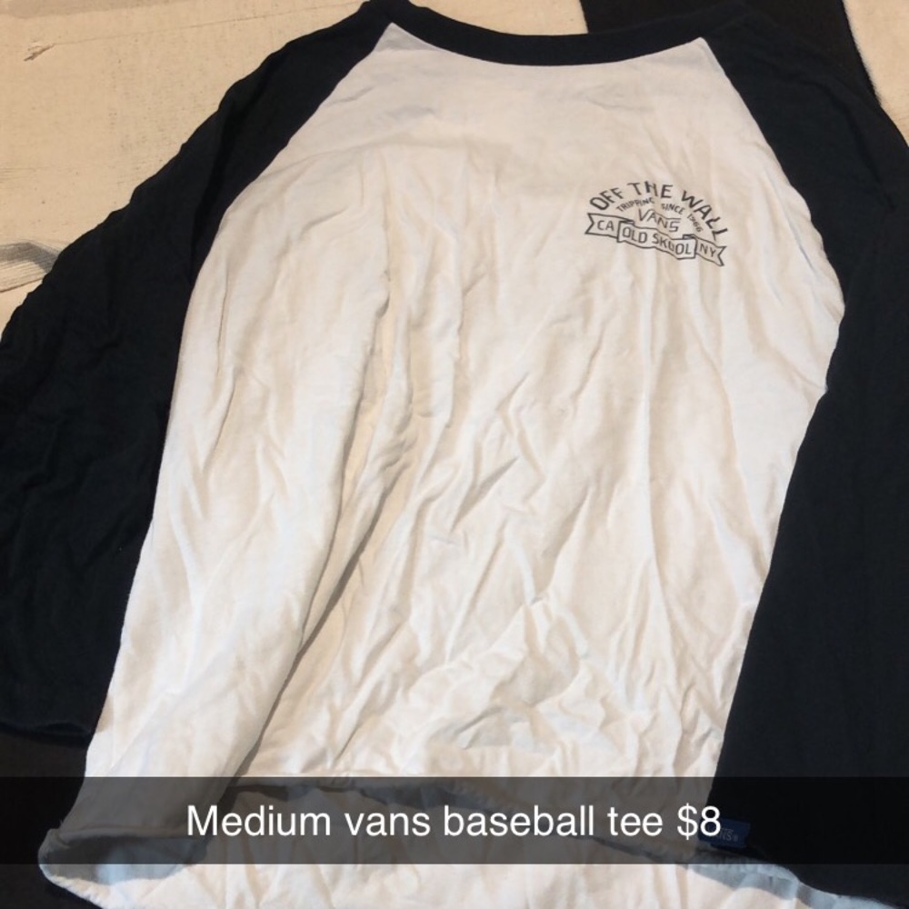 M vans baseball tee